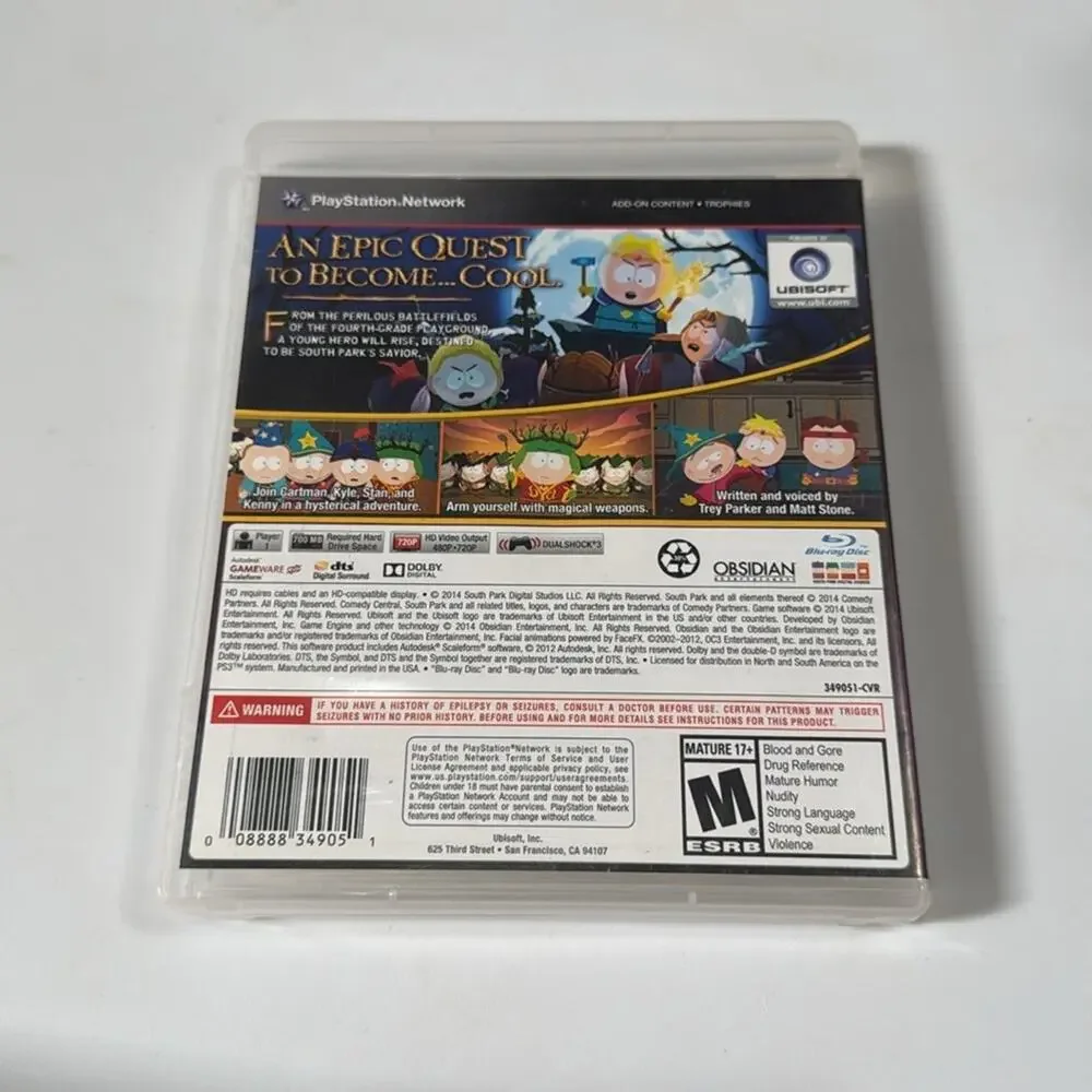 South Park The Stick of Truth No Insert/Manual PS3 Sony USED - Picture 2 of 3